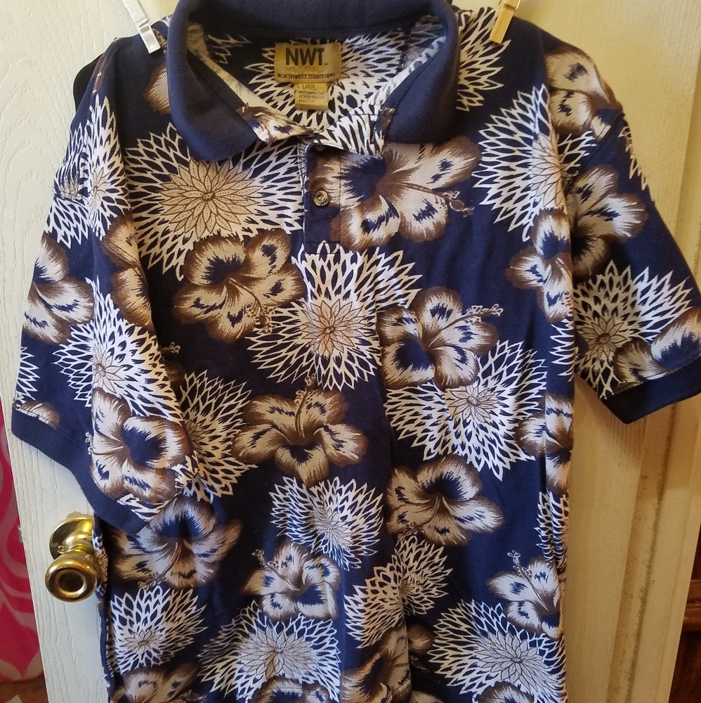 Men's Polo shirt NWT Naturals NORTHWEST TERRITORIES Size Large PRELOVED